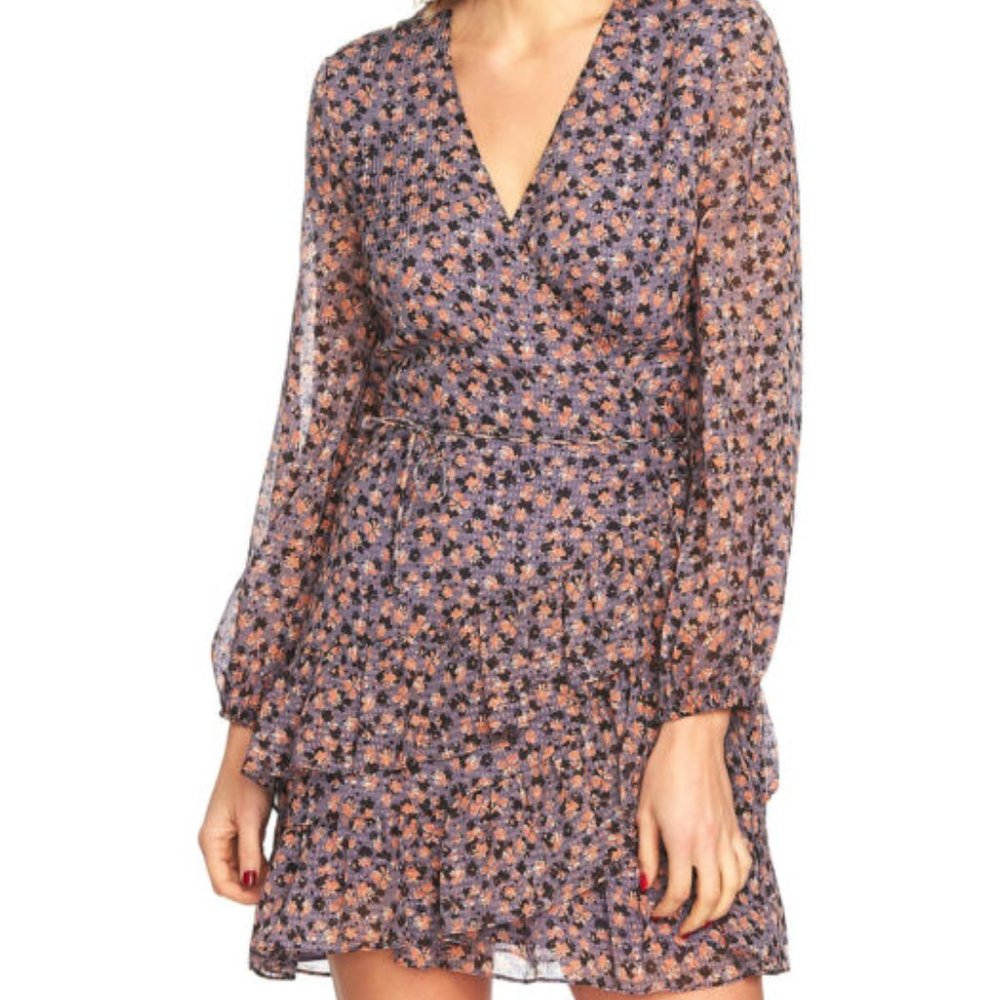 1. State Floral Lace Wrap Dress D4
